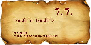 Turós Teréz névjegykártya